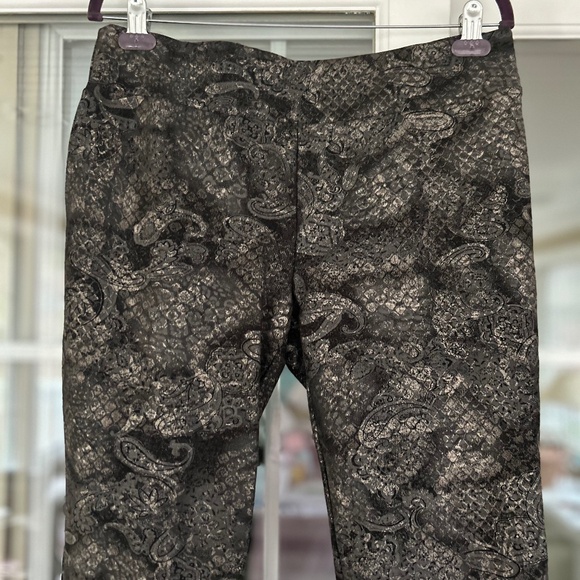 Insight New York EUC Straight Leg Pants Black Metallic Paisley - Picture 3 of 7